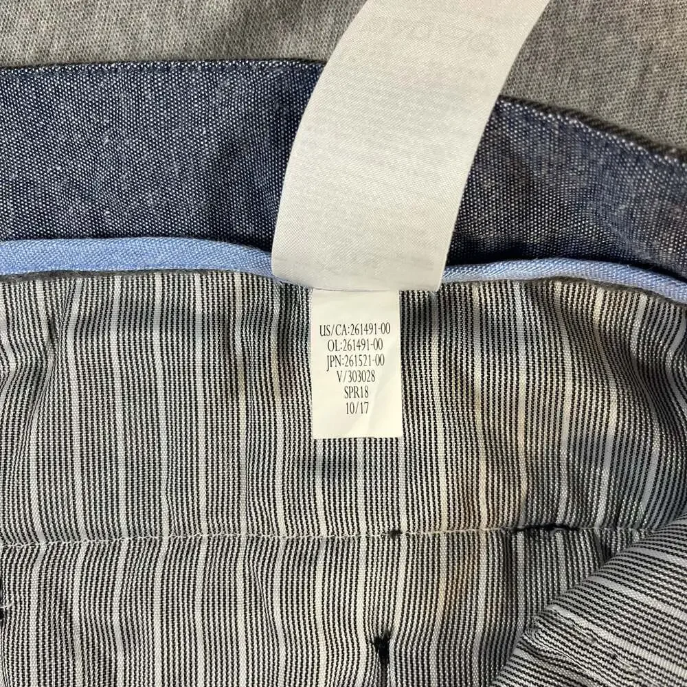 Banana Republic Aiden Fit Gray Herringbone Chino Pants Men’s 35x32(31)
